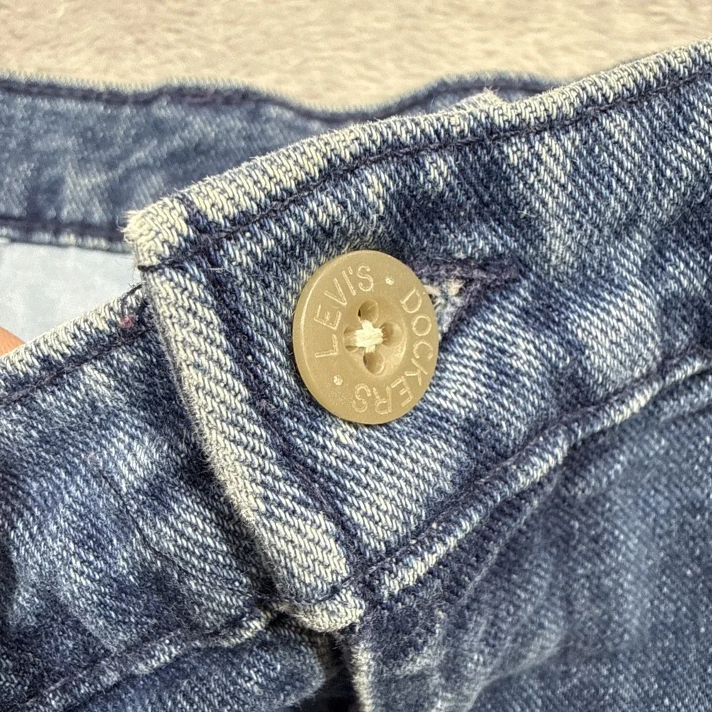 Vtg Dockers Pleated Denim Pants Men 34x32 Blue Relaxed Fit USA Levi's